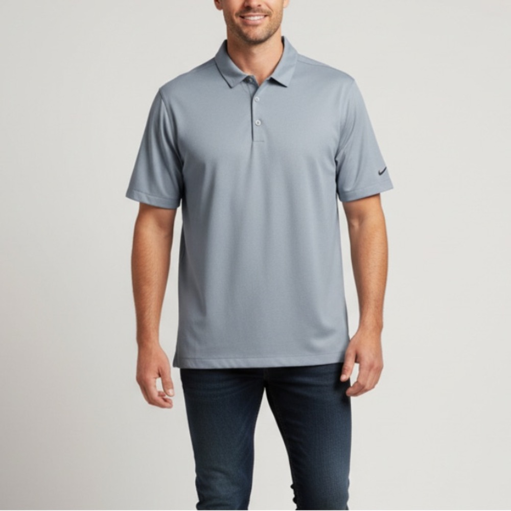 Nike Golf Tour Performance Polo Sporty XXL Blue Gray Dri FIT Athleisure Mens - Picture 10 of 10